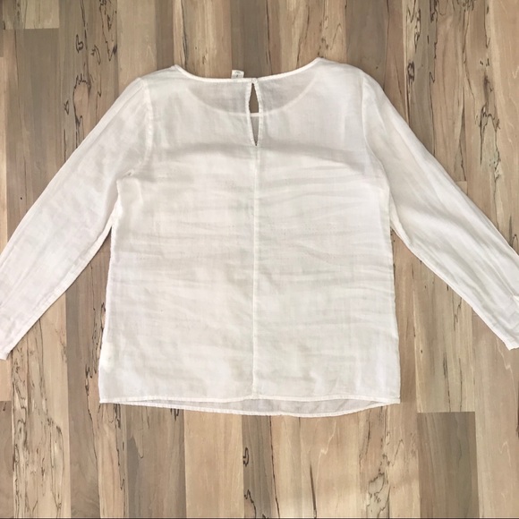 💐Old Navy White Peasant Top with Eyelet Pattern - Picture 6 of 6